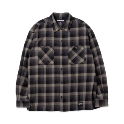 NEIGHBORHOOD Half Hombre Check Shirt LS "Beige"