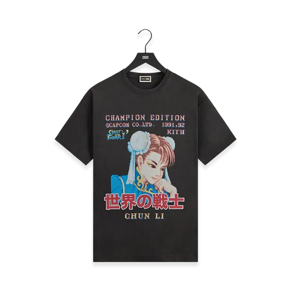 Kith x Capcom Chun Li Champion Edition Vintage Tee "Black"