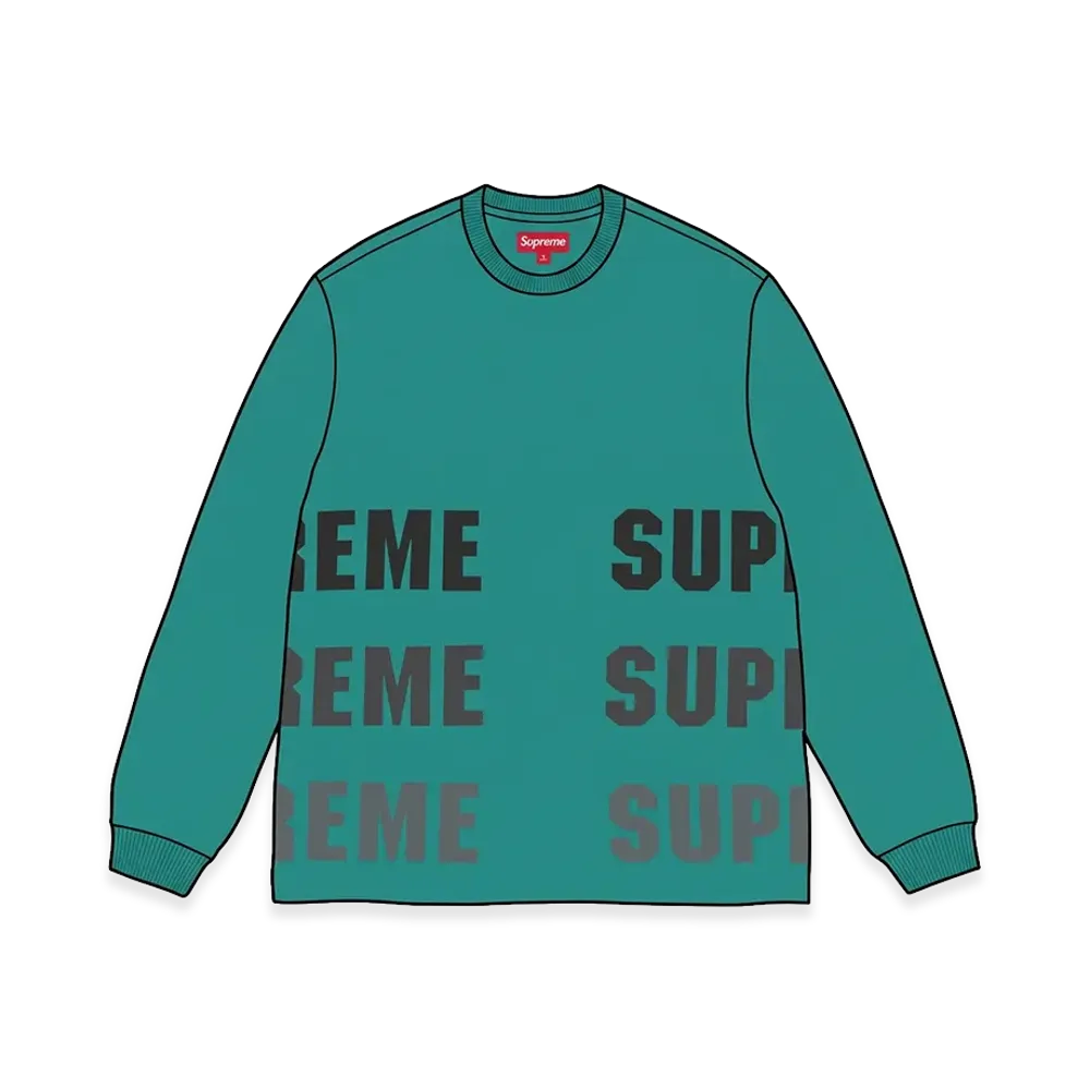 Supreme Reflective L/S Top "Teal"