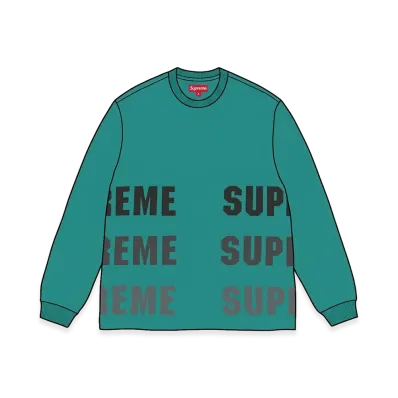Supreme Reflective L/S Top "Teal"
