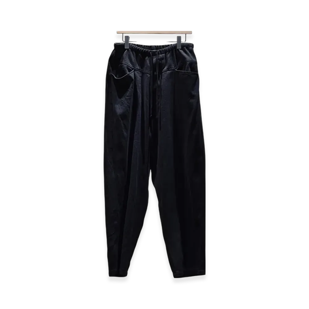 COMOLI Black Drill Tapered Pants SS25 "Black"