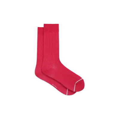 Paul Smith Collar Ribbed Socks "Red"