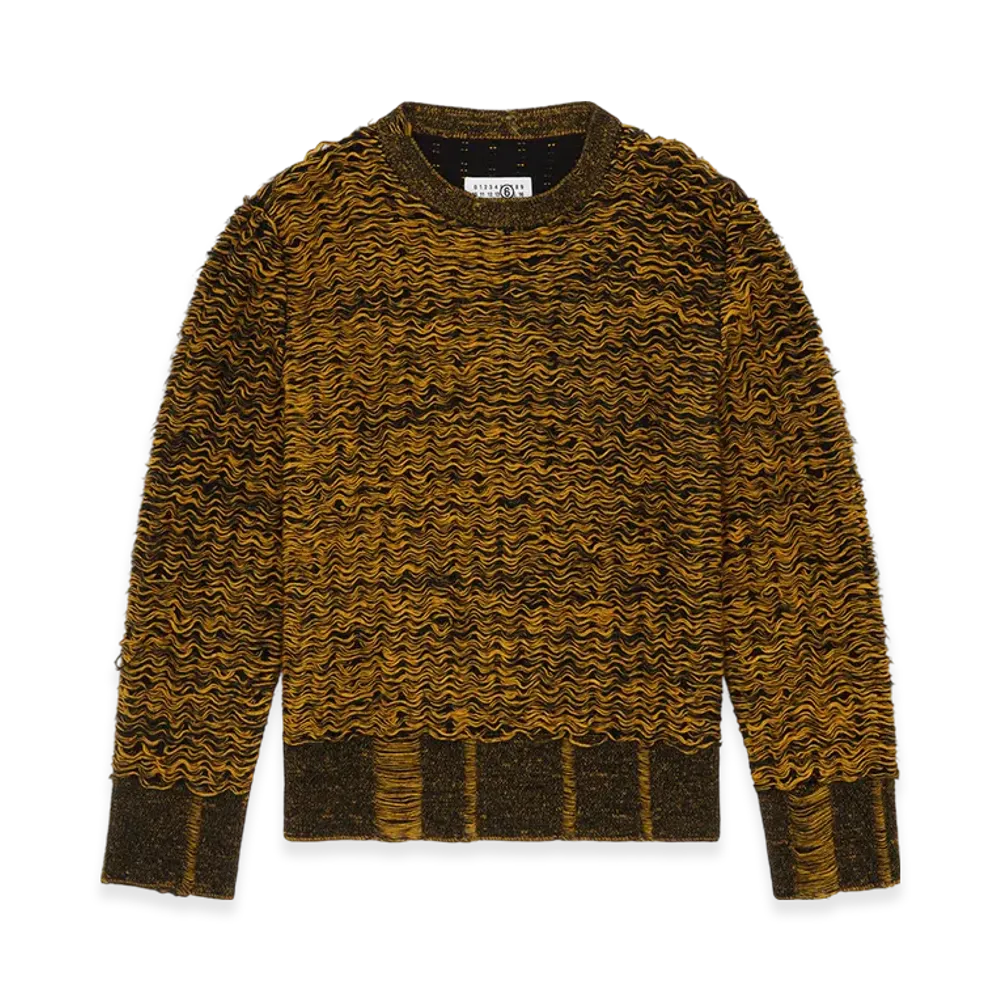MM6 Maison Margiela Men's Knitted Sweater "Black/Yellow"