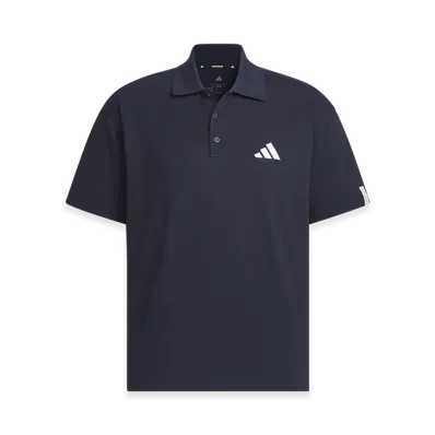 adidas Essentials Plus Loose Fit Small Logo Short Sleeve Polo Shirt "Legend Ink"