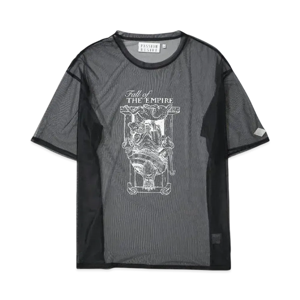 el conductorH SEE-THROUGH SHORT SLEEVE T-SHIRT "BLACK"