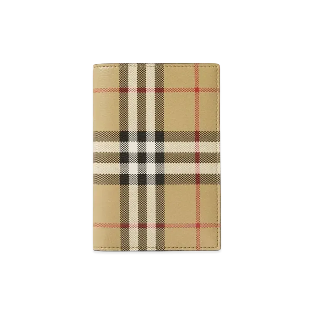 Burberry Check Passport Holder "Archive Beige"
