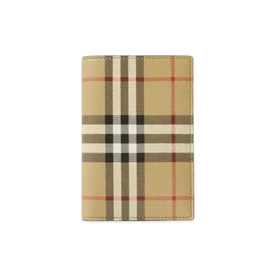 Burberry Check Passport Holder "Archive Beige"