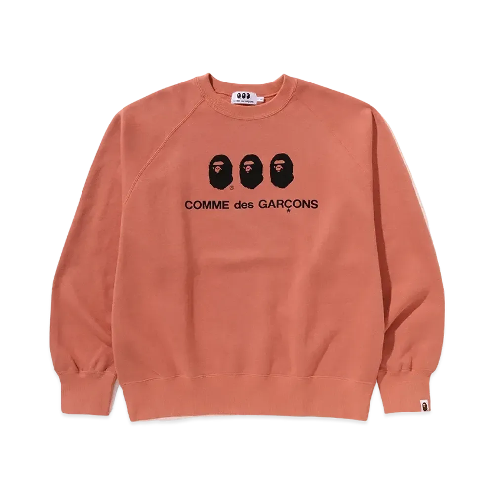 A BATHING APE x COMME des GARCONS Crewneck Sweatshirt "Orange"