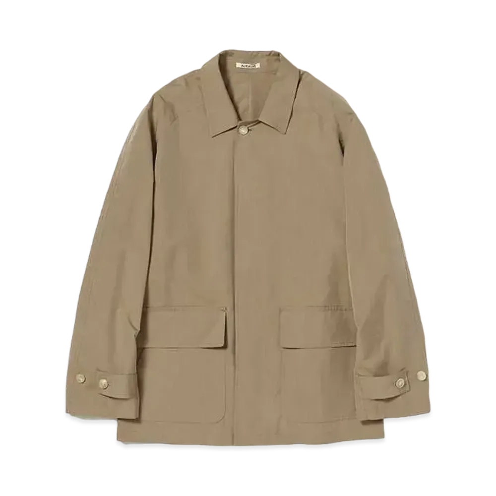 AURALEE Finx Polyester Weather Chambray Blouson "Blown Chambray"