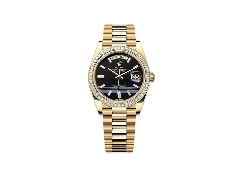 ROLEX Day-Date 40mm Yellow Gold Diamond 228398TBR "Onyx"