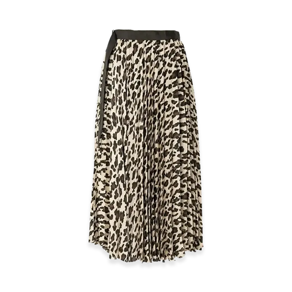 sacai Leopard Print Skirt "Ecru"