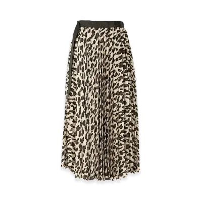sacai Leopard Print Skirt "Ecru"