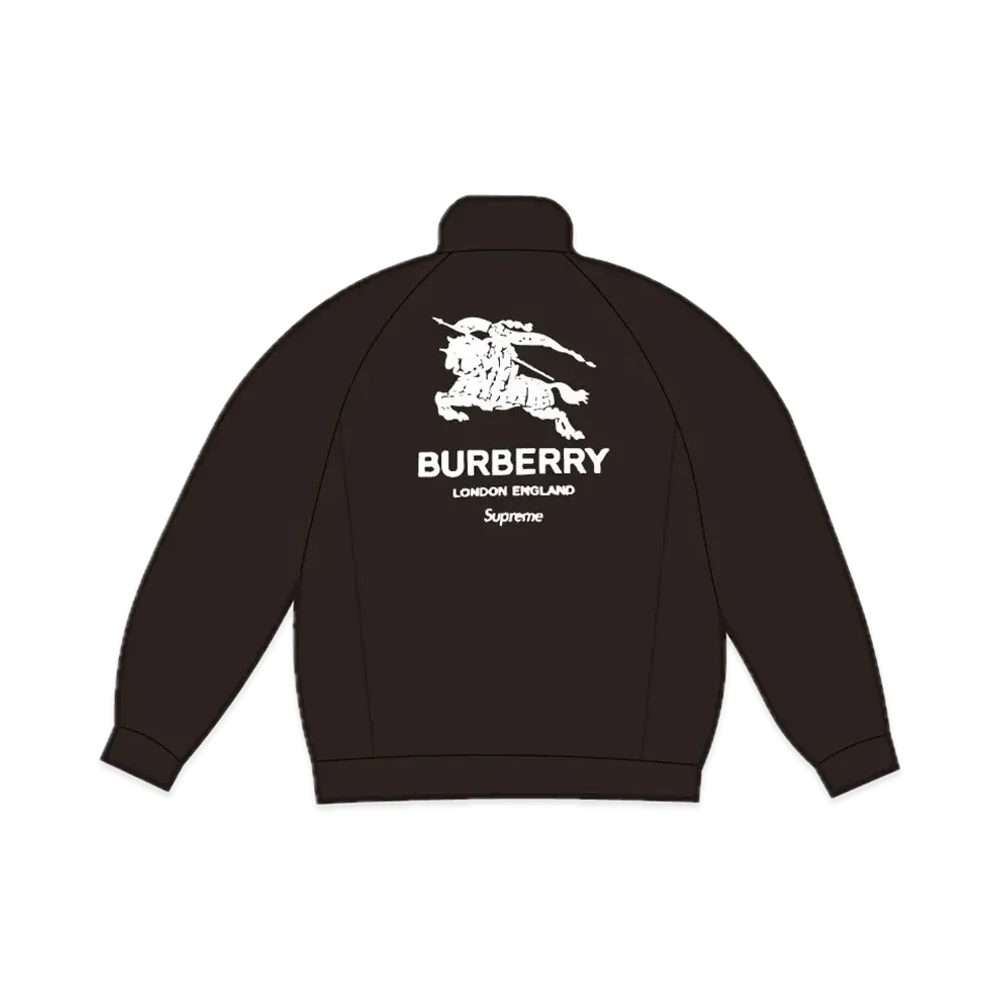 Supreme x Burberry Leather Track Jacket "Black"