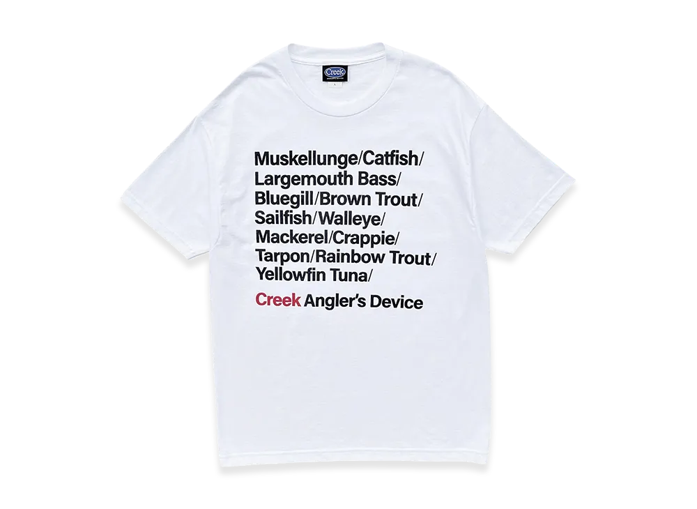 Creek Angler's Device Field Guide Tee "White"