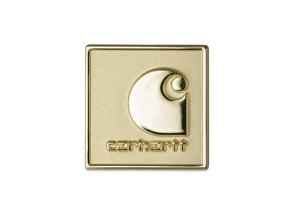 Carhartt WIP Square Label Pin "Gold"