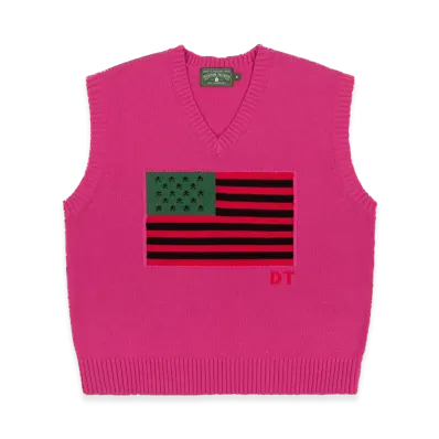 DENIM TEARS African-Americana Vest "Pink"