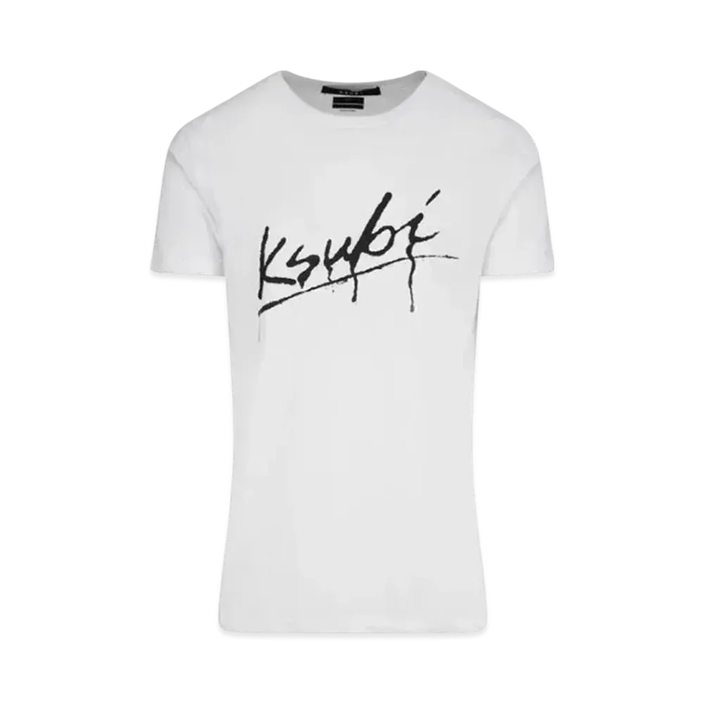 KSUBI Drip Seeing Lines Short Sleeve T-Shirt "White"