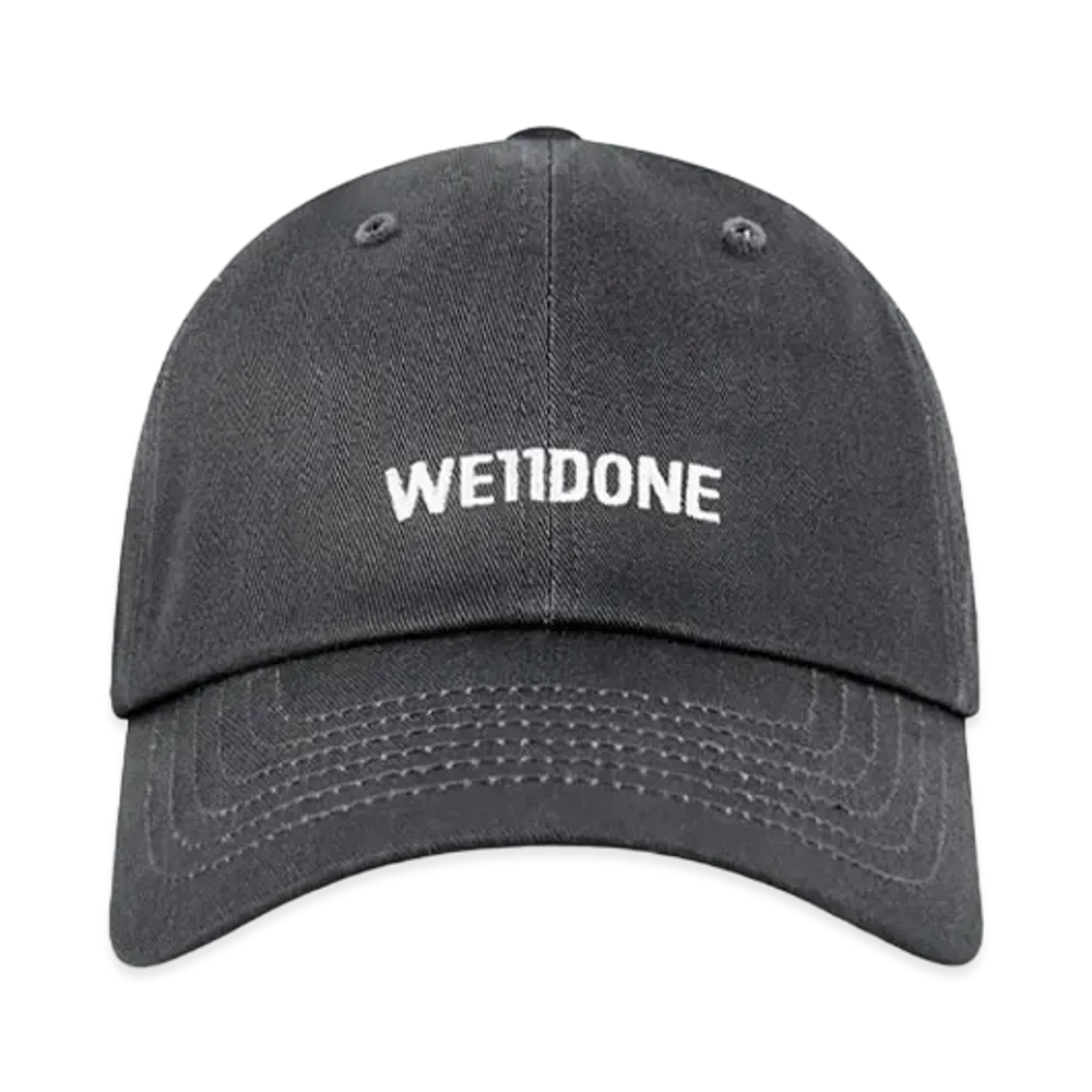 WE11DONE Basic Small Logo Cap "Charcoal"