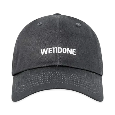 WE11DONE Basic Small Logo Cap "Charcoal"