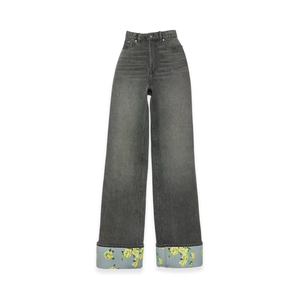 Acne Studios Denim bonded trousers "Anthracite grey"