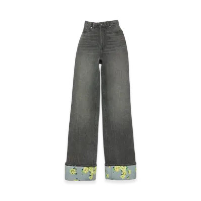 Acne Studios Denim bonded trousers "Anthracite grey"