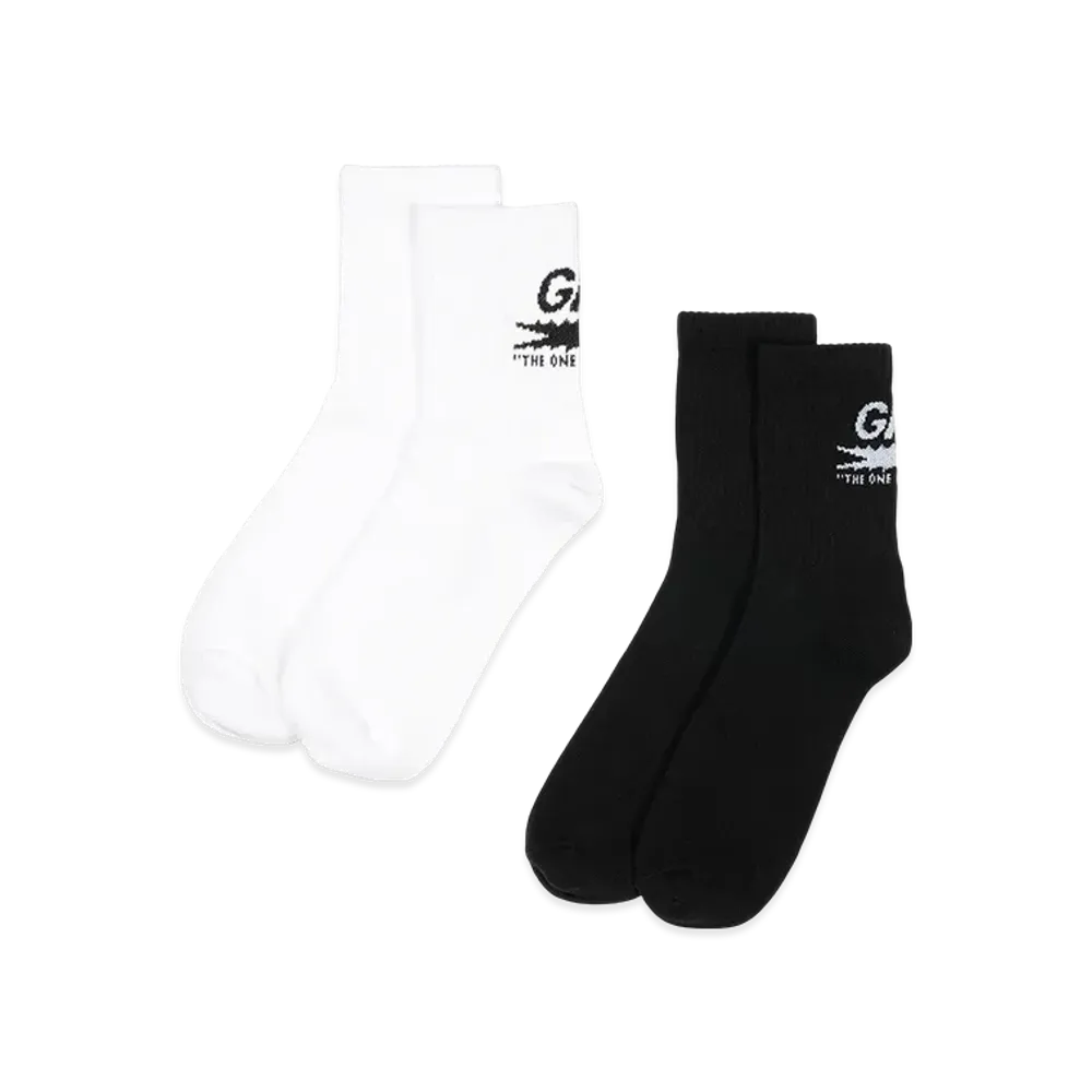 LE SSERAFIM x GR8 Collaboration Socks 2 Set "Black/White"