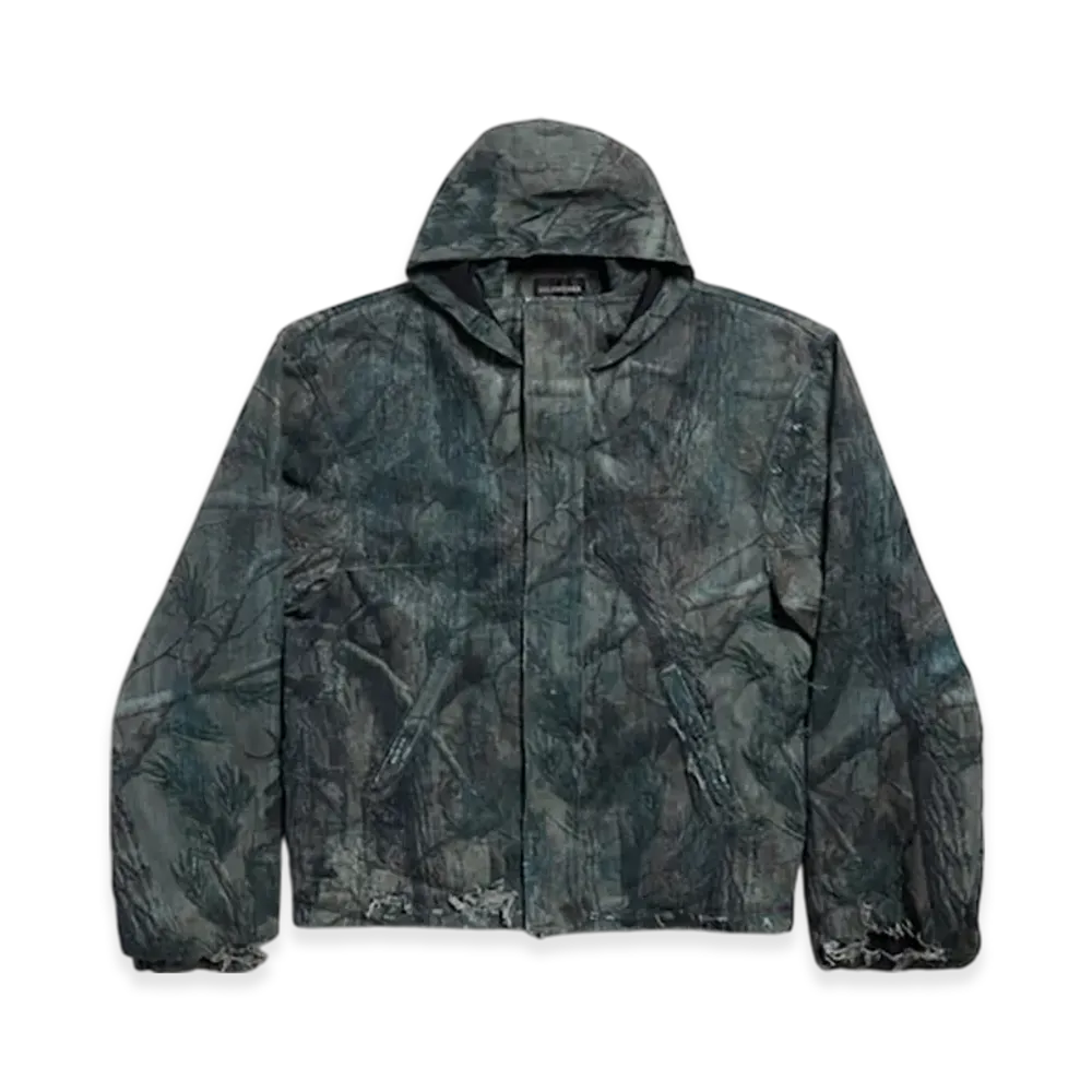 BALENCIAGA Hooded Workwear Jacket "Brown"