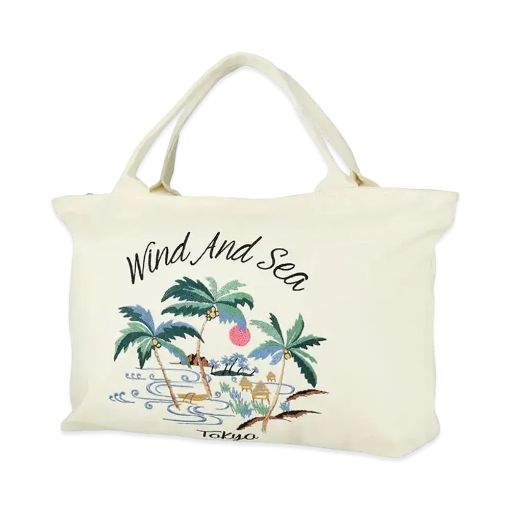WIND AND SEA Tokyo WDS Souvenir Canvas Tote Bag "Ecru"