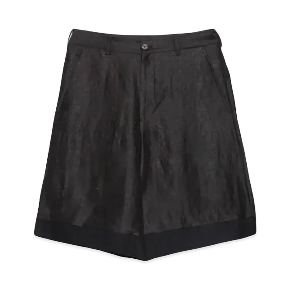 MAHITO MOTOYOSHI Silk mud dyed half pants "Brown"