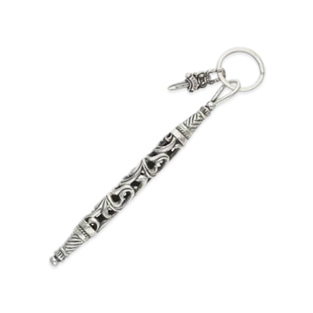 Chrome Hearts Large Roller Dagger Charm Keyring "Silver"