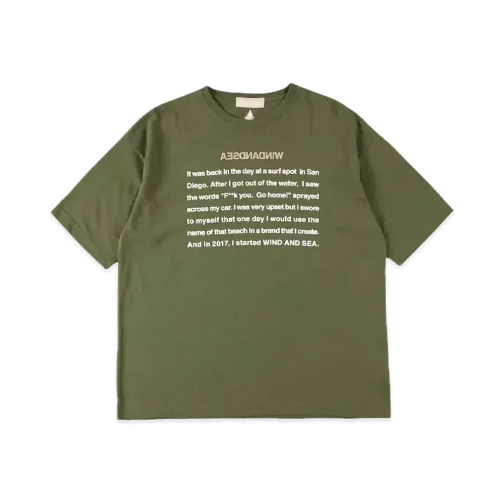 WIND AND SEA A32 Basis Sea T Shirt "Olive"