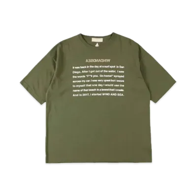 WIND AND SEA A32 Basis Sea T Shirt "Olive"