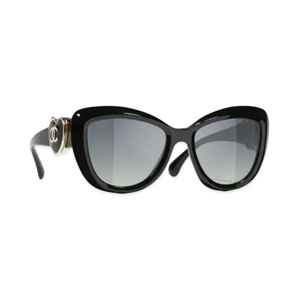 CHANEL Butterfly Sunglasses Acetate "Black"