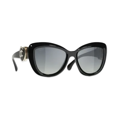 CHANEL Butterfly Sunglasses Acetate "Black"