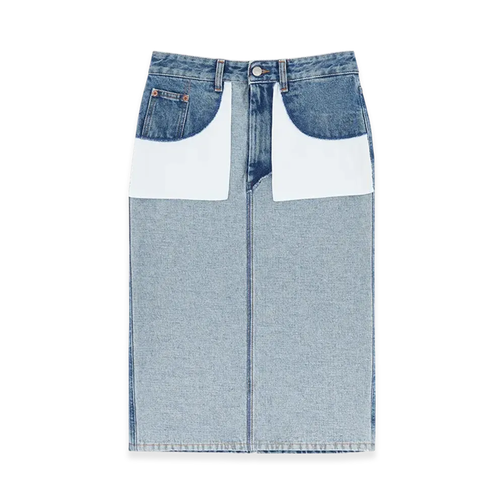 MM6 Maison Margiela Women's Denim Mini Skirt "Blue"
