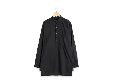 COMOLI Muslin Pullover Shirt "Black"