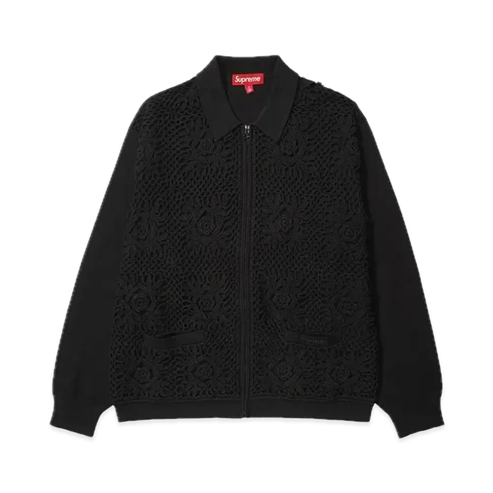 Supreme Crochet Zip Up Cardigan "Black"