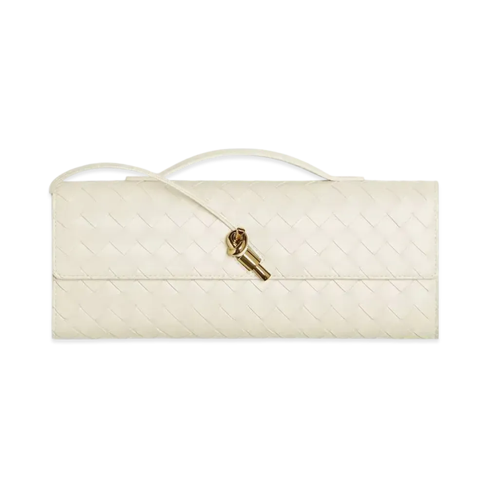 Bottega Veneta Andiamo Clutch "Sea Salt"