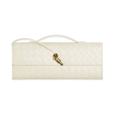 Bottega Veneta Andiamo Clutch "Sea Salt"