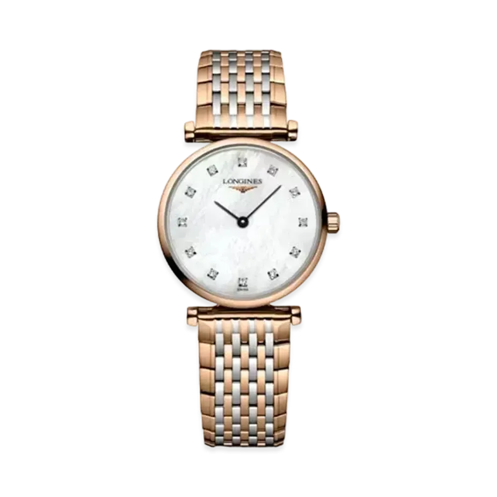 Longines La Grande Classique de Longines 24.00mm "White Mother-of-Pearl/Red/Stainless Steel" L4.209.1.97.7