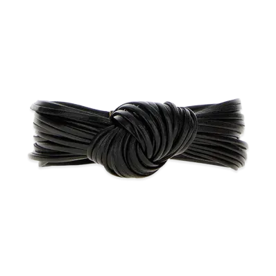 Bottega Veneta Women's Leather Knot Bracelet "Black"