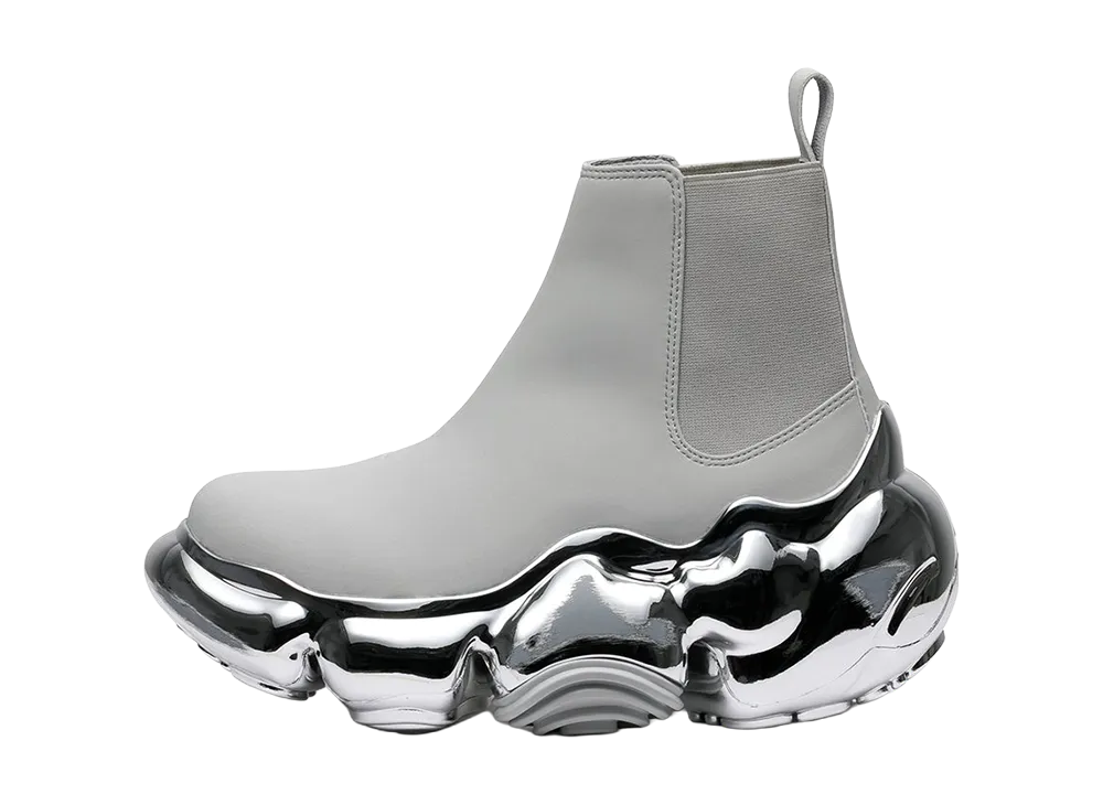 grounds MOOPIE SIDE GORE CHROME SCRATCH "Matte Light Gray/Chrome Scratch"