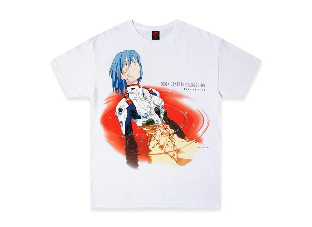 Geeks Rule x Neon Genesis Evangelion Silkscreen Printing T Shirt Rei "White"
