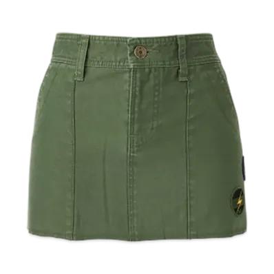 HYSTERIC GLAMOUR Noise Patch Military Low Rise Mini Skirt Women "Khaki"