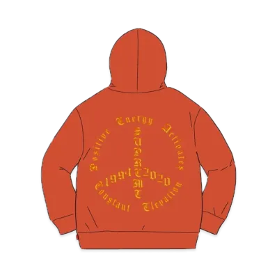 Supreme Peace Hooded Sweatshirt "Orange"