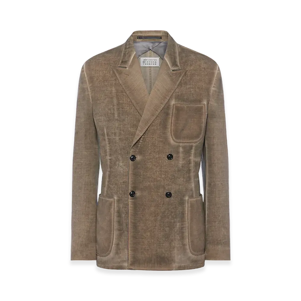Maison Margiela Wool Double-Breasted Jacket "Camel"