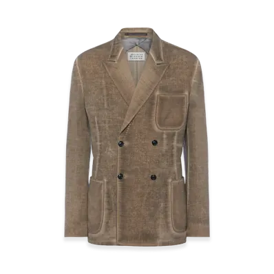 Maison Margiela Wool Double-Breasted Jacket "Camel"