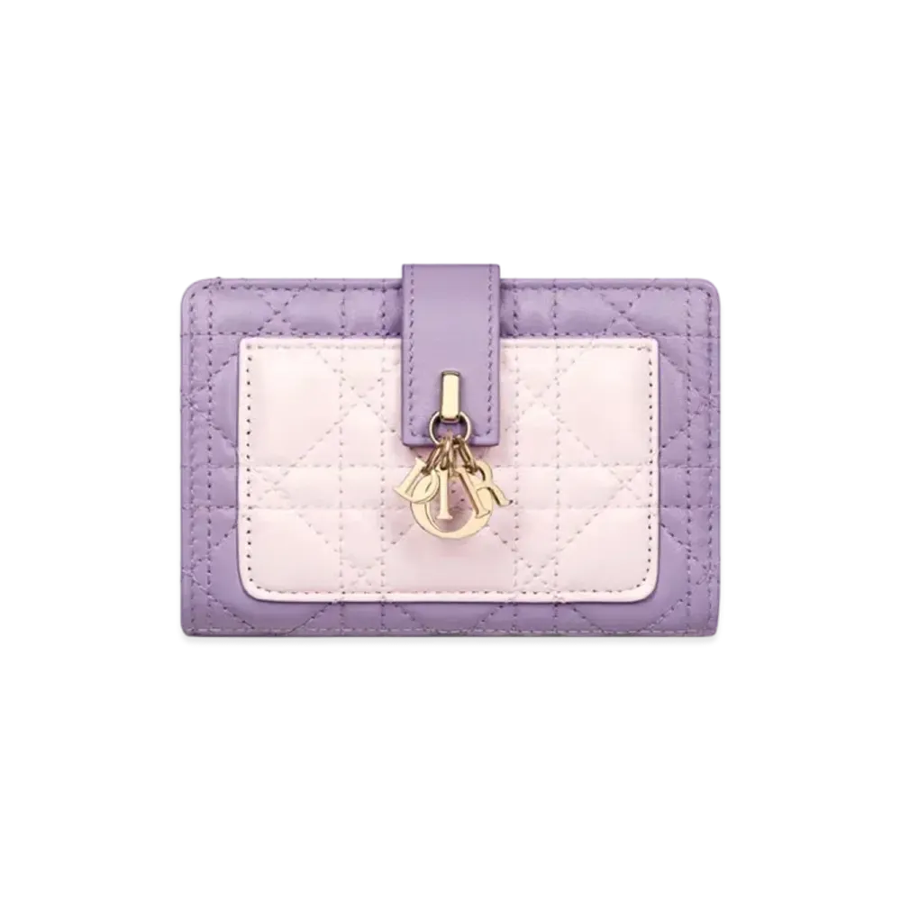Dior My Dior Dittany Wallet Cannage Lambskin Japan Exclusive "Lilac Purple/Pale Pink"