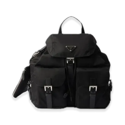 PRADA Medium Re-Nylon Backpack with Pouch "Black"