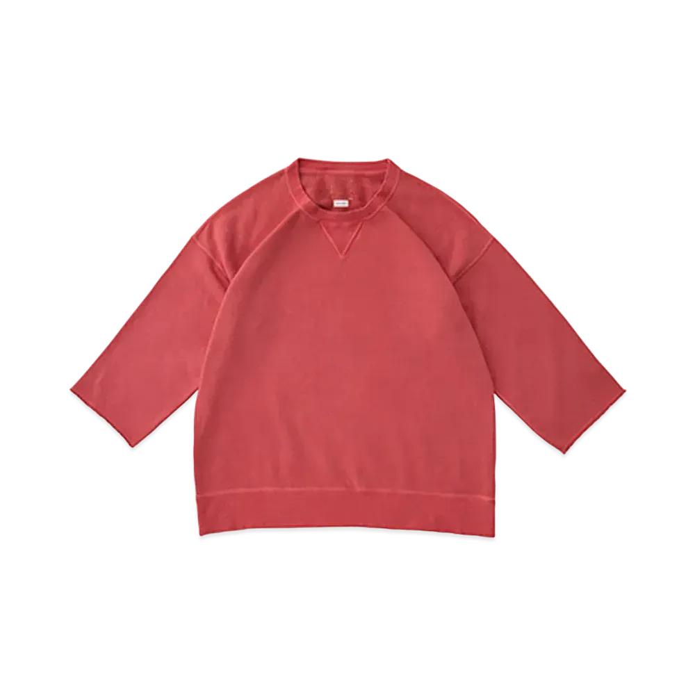 visvim JUMBO SWEAT 3/4 (UNEVEN DYE) "Red"